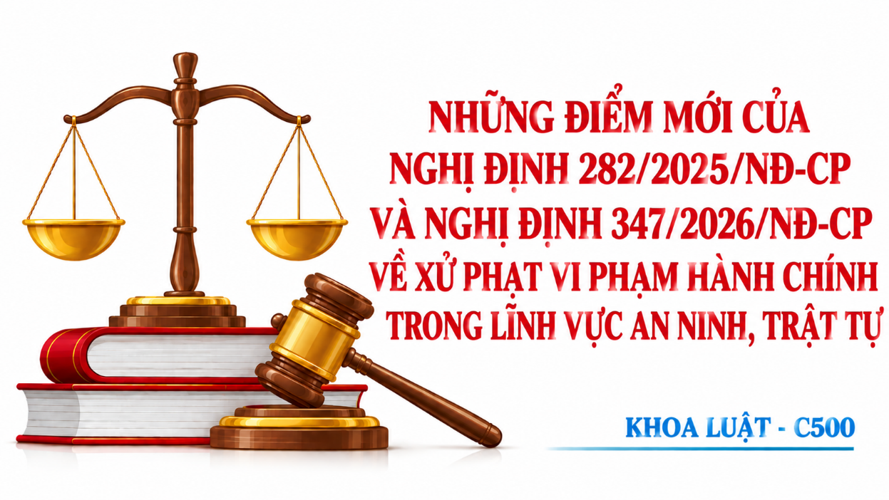 Những điểm mới của Nghị định 282/2025/NĐ-CP và Nghị định 347/2026/NĐ-CP về xử phạt vi phạm hành chính trong lĩnh vực an ninh, trật tự
