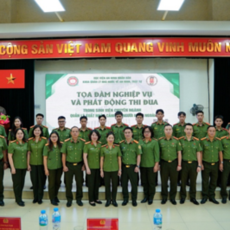Khoa Quản lý nhà nước về an ninh, trật tự tổ chức tọa đàm và phát động thi đua học tập, nghiên cứu khoa học