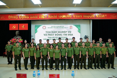 Khoa Quản lý nhà nước về an ninh, trật tự tổ chức tọa đàm và phát động thi đua học tập, nghiên cứu khoa học