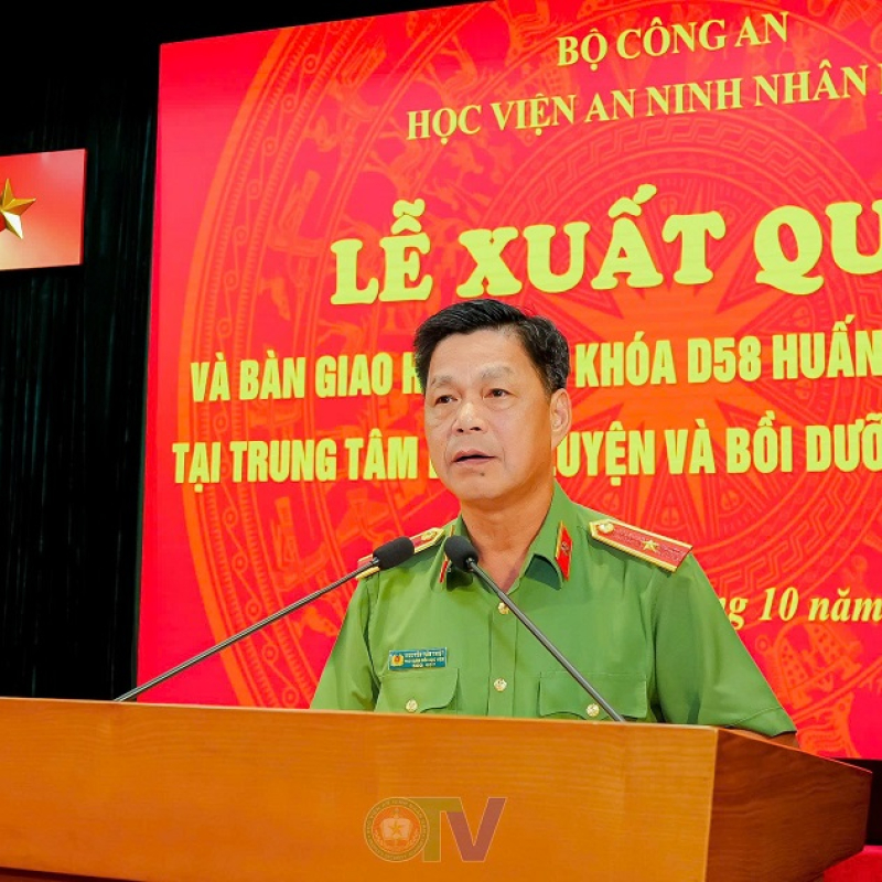 Khóa D58 Học viện An ninh nhân dân xuất quân huấn luyện đầu khóa  tại Bộ Tư lệnh Cảnh vệ