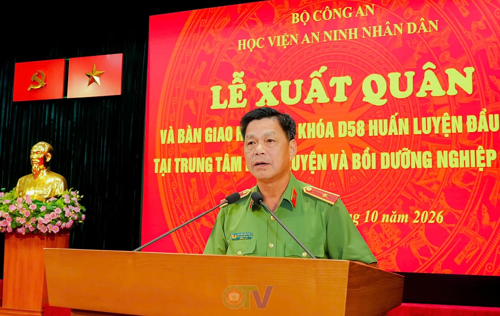 Khóa D58 Học viện An ninh nhân dân xuất quân huấn luyện đầu khóa  tại Bộ Tư lệnh Cảnh vệ