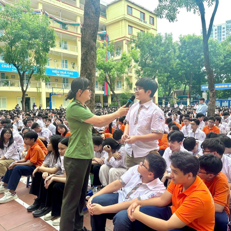 Học viện An ninh nhân dân chung tay xây dựng môi trường học đường an toàn cùng học sinh Thủ đô