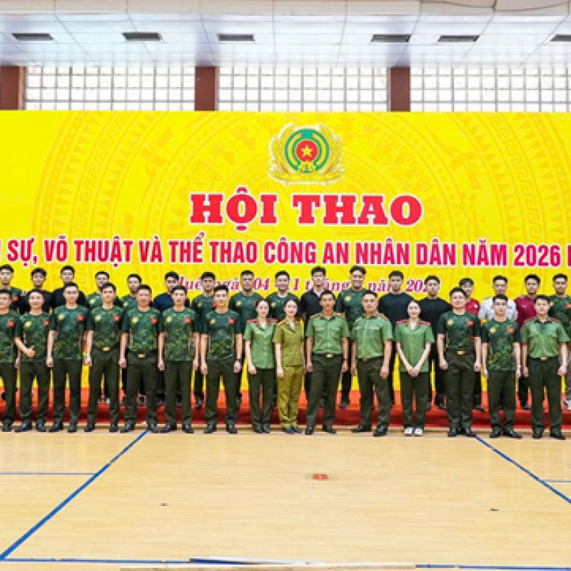 Học viện An ninh nhân dân quyết tâm đạt thành tích cao tại Hội thao Quân sự, võ thuật Công an nhân dân năm 2026