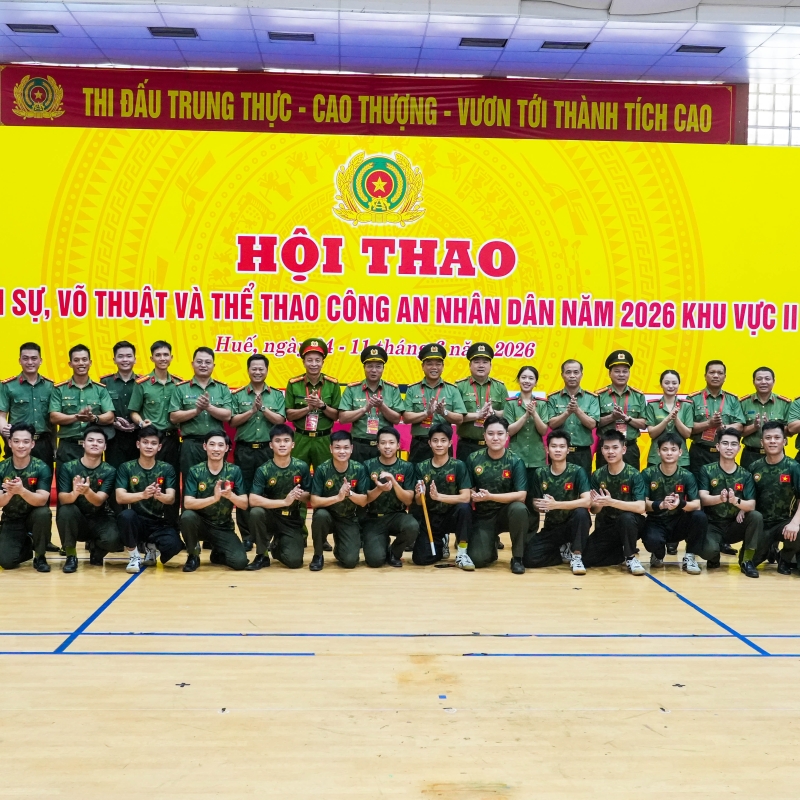Học viện An ninh nhân dân giành giải Ba toàn đoàn nội dung thi đấu quân sự, võ thuật tại Hội thao CAND năm 2026 Khu vực II