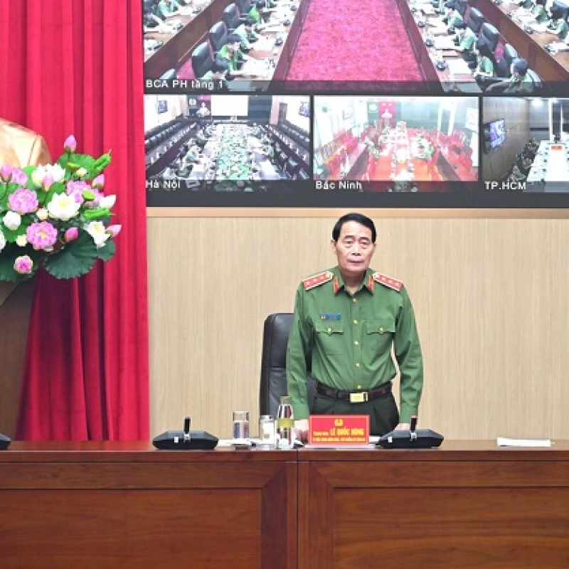 Thứ trưởng Lê Quốc Hùng làm việc với các học viện, trường Công an nhân dân và các đơn vị liên quan