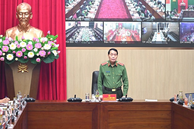 Thứ trưởng Lê Quốc Hùng làm việc với các học viện, trường Công an nhân dân và các đơn vị liên quan