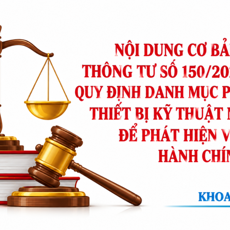Nội dung cơ bản của Thông tư số 150/2026/TT-BCA quy định danh mục phương tiện, thiết bị kỹ thuật nghiệp vụ để phát hiện vi phạm hành chính phải kiểm định, hiệu chuẩn, thử nghiệm, so sánh trước khi đưa vào sử dụng trong Công an nhân dân