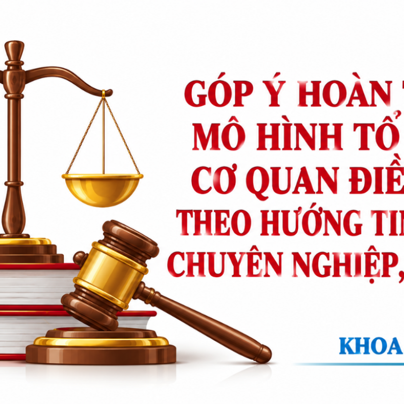 Góp ý hoàn thiện mô hình tổ chức cơ quan điều tra: Tinh gọn, chuyên nghiệp và hiệu quả
