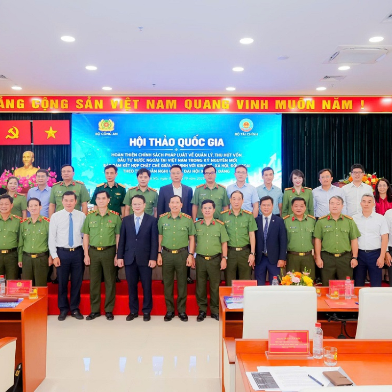 Hội thảo khoa học: “Hoàn thiện chính sách, pháp luật về quản lý, thu hút vốn đầu tư nước ngoài tại Việt Nam trong kỷ nguyên mới bảo đảm kết hợp chặt chẽ giữa an ninh với kinh tế - xã hội, đối ngoại theo tinh thần Nghị quyết Đại hội XIV của Đảng”