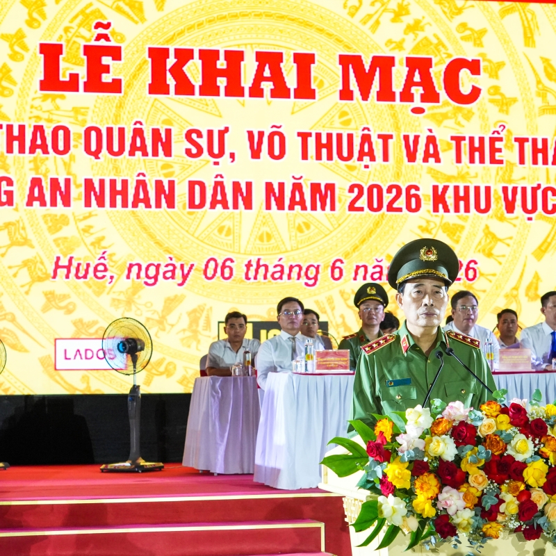 Khai mạc Hội thao quân sự, võ thuật và thể thao Công an nhân dân năm 2026, Khu vực II tại thành phố Huế