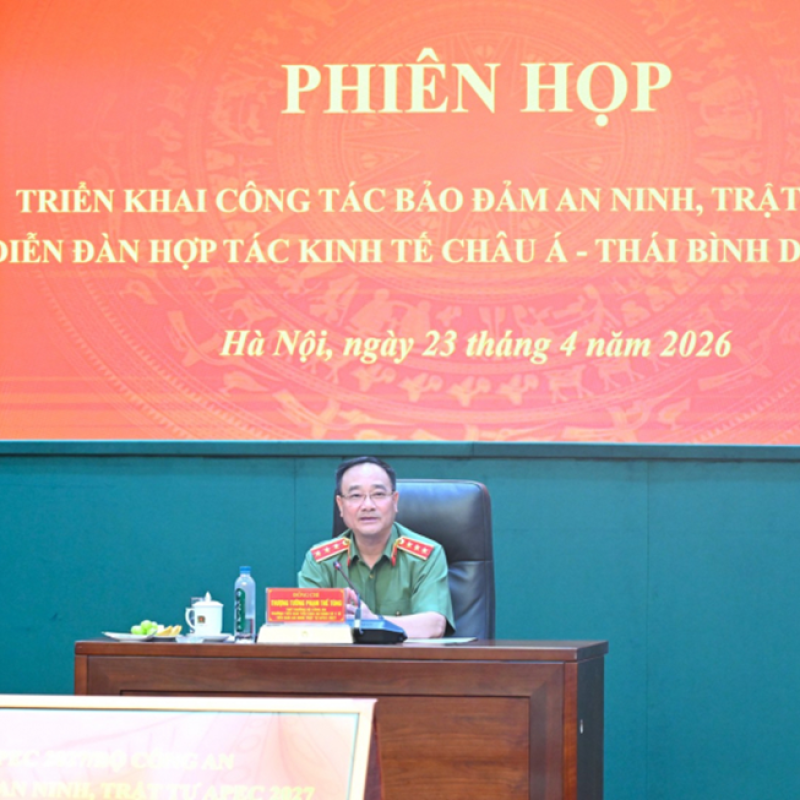 Triển khai đồng bộ, quyết liệt công tác bảo đảm an ninh, trật tự APEC 2027 từ sớm, từ xa, từ cơ sở