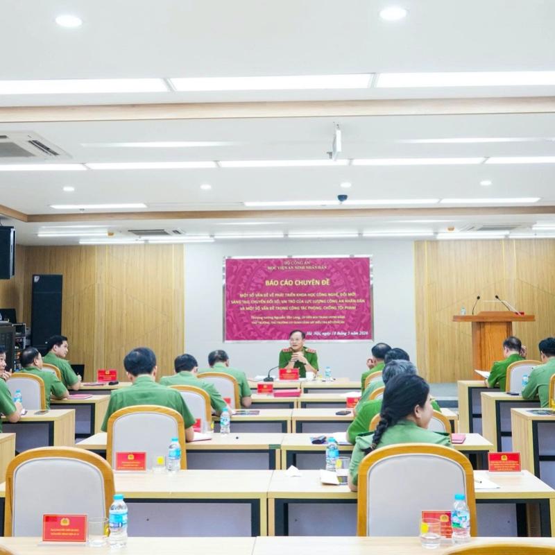 Thượng tướng Nguyễn Văn Long, Thứ trưởng Bộ Công an giảng dạy lớp Bồi dưỡng cập nhật kiến thức mới, kiến thức nâng cao cho Cục trưởng, Giám đốc và tương đương năm 2026