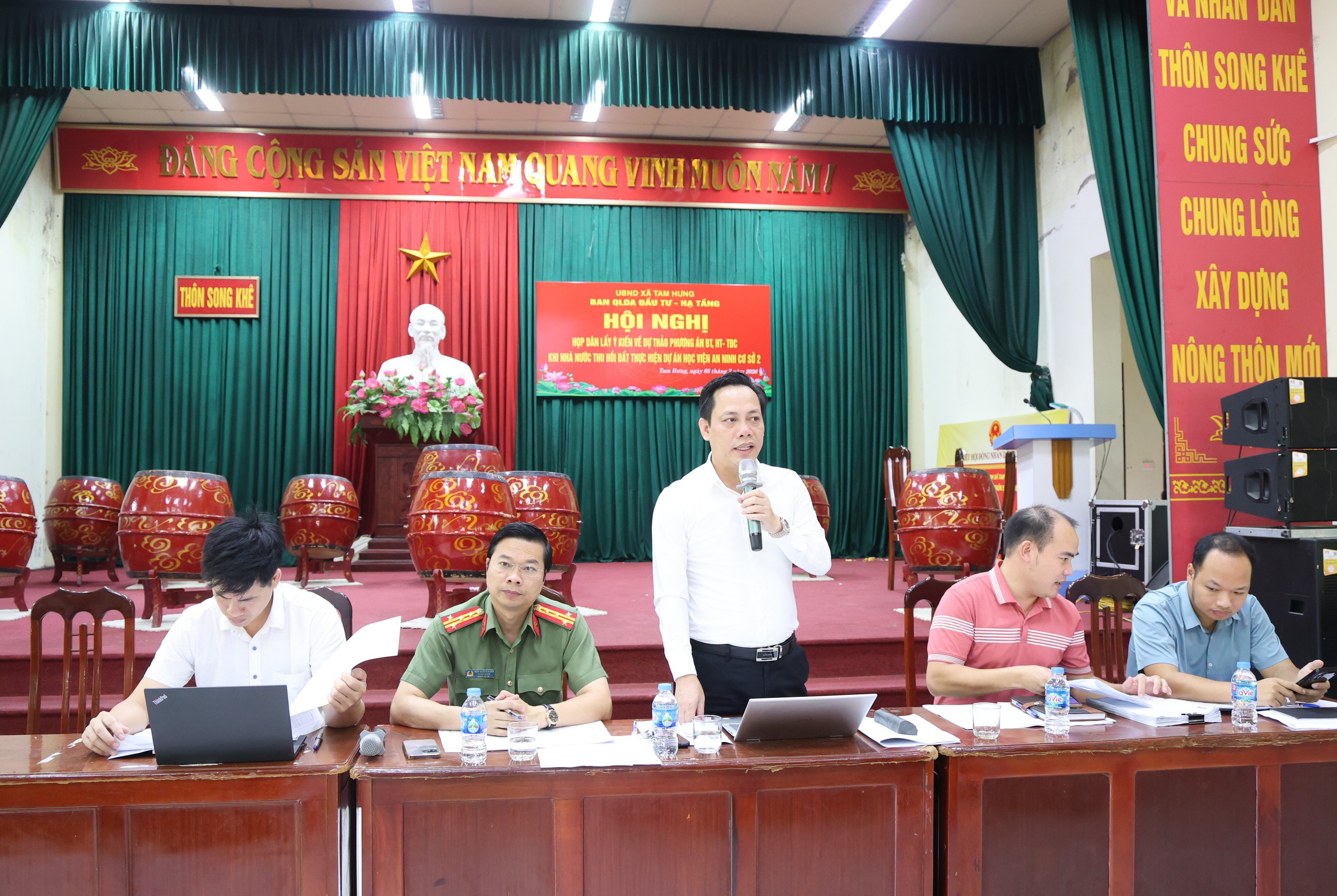 Xã Tam Hưng: Lấy ý kiến Nhân dân về phương án bồi thường, hỗ trợ giải phóng mặt bằng Dự án Học viện An ninh nhân dân Cơ sở 2: Công khai, minh bạch, tạo đồng thuận từ cơ sở