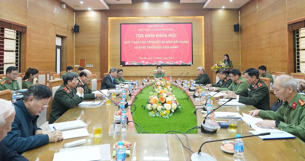 Tọa đàm báo cáo tổng kết 80 năm Học viện An ninh nhân dân 12/3