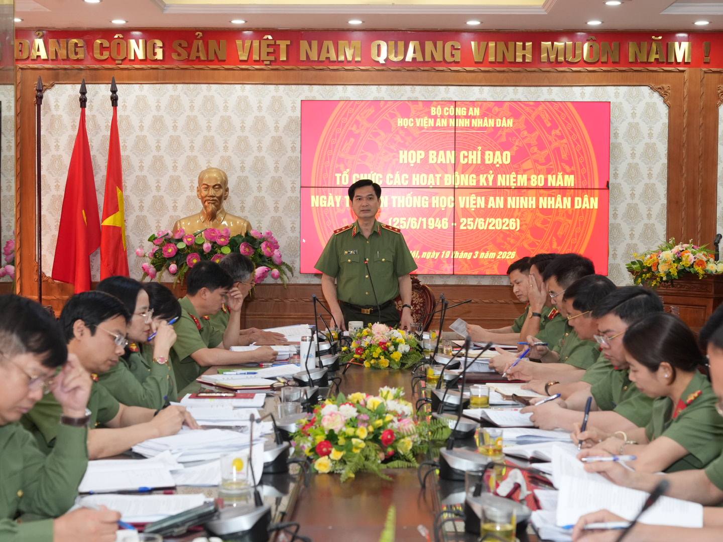 Đẩy nhanh tiến độ, chuẩn bị cho lễ kỷ niệm 80 năm Ngày truyền thống Học viện An ninh nhân dân